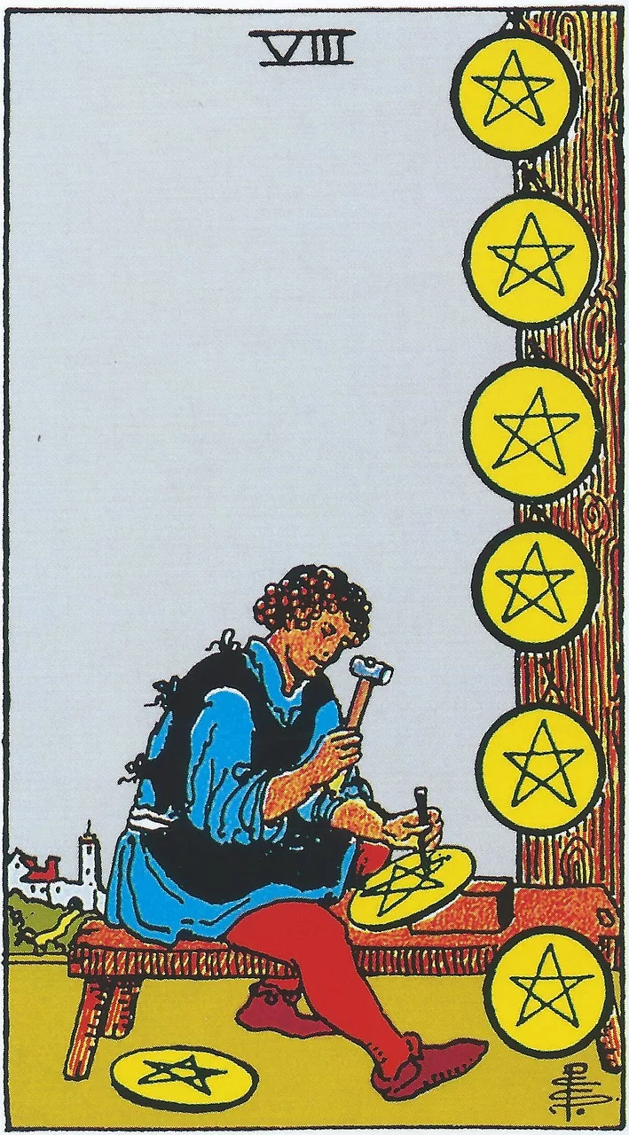 Eight of Pentacles Tarot Card Meaning